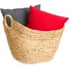 imageBest Choice Products Large Vintage Laundry Basket Multipurpose Hyacinth Storage Basket Handwoven FrenchStyle Organizer Tote for Bedroom Living Room Bathroom wHandles  Natural