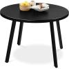 imageBest Choice Products Round Dining Table wSteel Legs  NaturalBlack