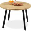 imageBest Choice Products Round Dining Table wSteel Legs  NaturalNatural
