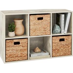 imageBest Choice Products 9Cube Storage Organizer 11in Shelf Opening Bookcase Display Shelf Customizable w 3 Removable Back Panels  GreigeWhitewash
