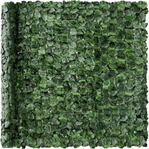 imageBest Choice Products Outdoor Garden 94x39inch Artificial Faux Ivy Hedge Leaf and Vine Privacy Fence Wall Screen  Green94x59in