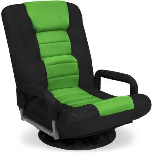 imageBest Choice Products Swivel Gaming Chair 360 Degree Multipurpose Floor Chair Rocker for TV Reading Playing Video Games wLumbar Support Armrest Handles Adjustable Foldable Backrest  BlackBlueBlackGreen