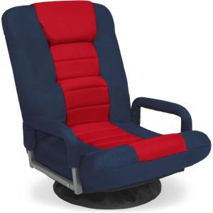 imageBest Choice Products Swivel Gaming Chair 360 Degree Multipurpose Floor Chair Rocker for TV Reading Playing Video Games wLumbar Support Armrest Handles Adjustable Foldable Backrest  BlackBlueBlueRed