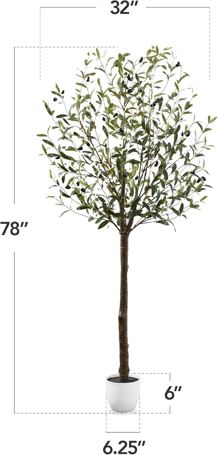 imageBest Choice Products 5Ft Artificial Olive Tree Lifelike Faux Tree wPlanter Pot Indoor Home Office Accent Decor Realistic Trunk Fruit Fake Plant65ft
