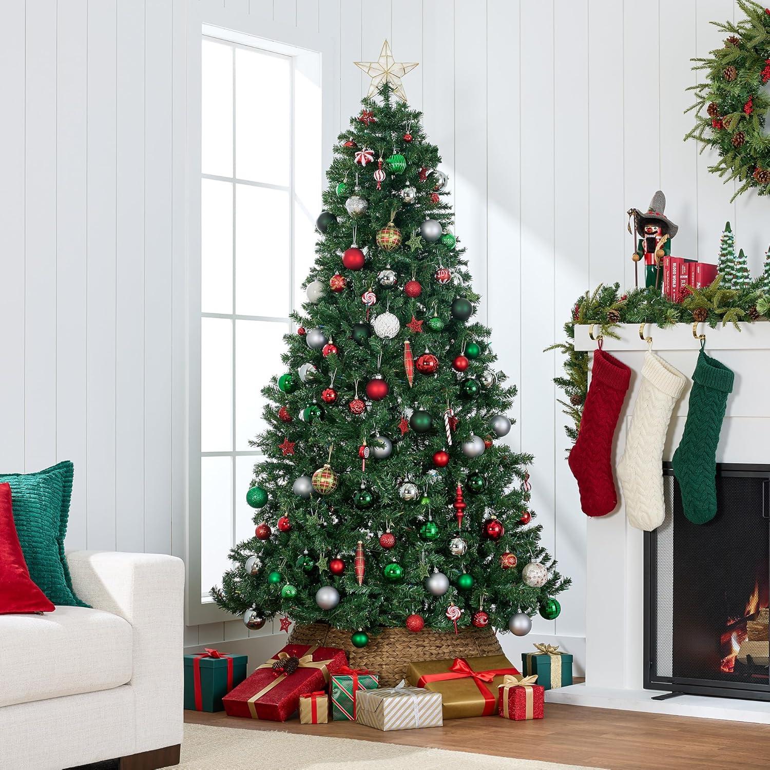 imageBest Choice Products Artificial Christmas Tree 6ft Premium Unlit Realistic Spruce Holiday Dcor wDense Branches Easy Assembly Metal Base45ft