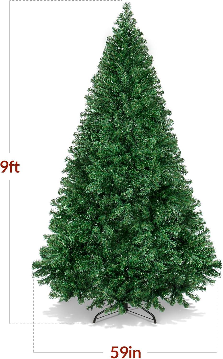 imageBest Choice Products Artificial Christmas Tree White 6ft Premium Pine Unlit Holiday Decoration Full Size Dcor Easy Assembly wMetal StandGreen