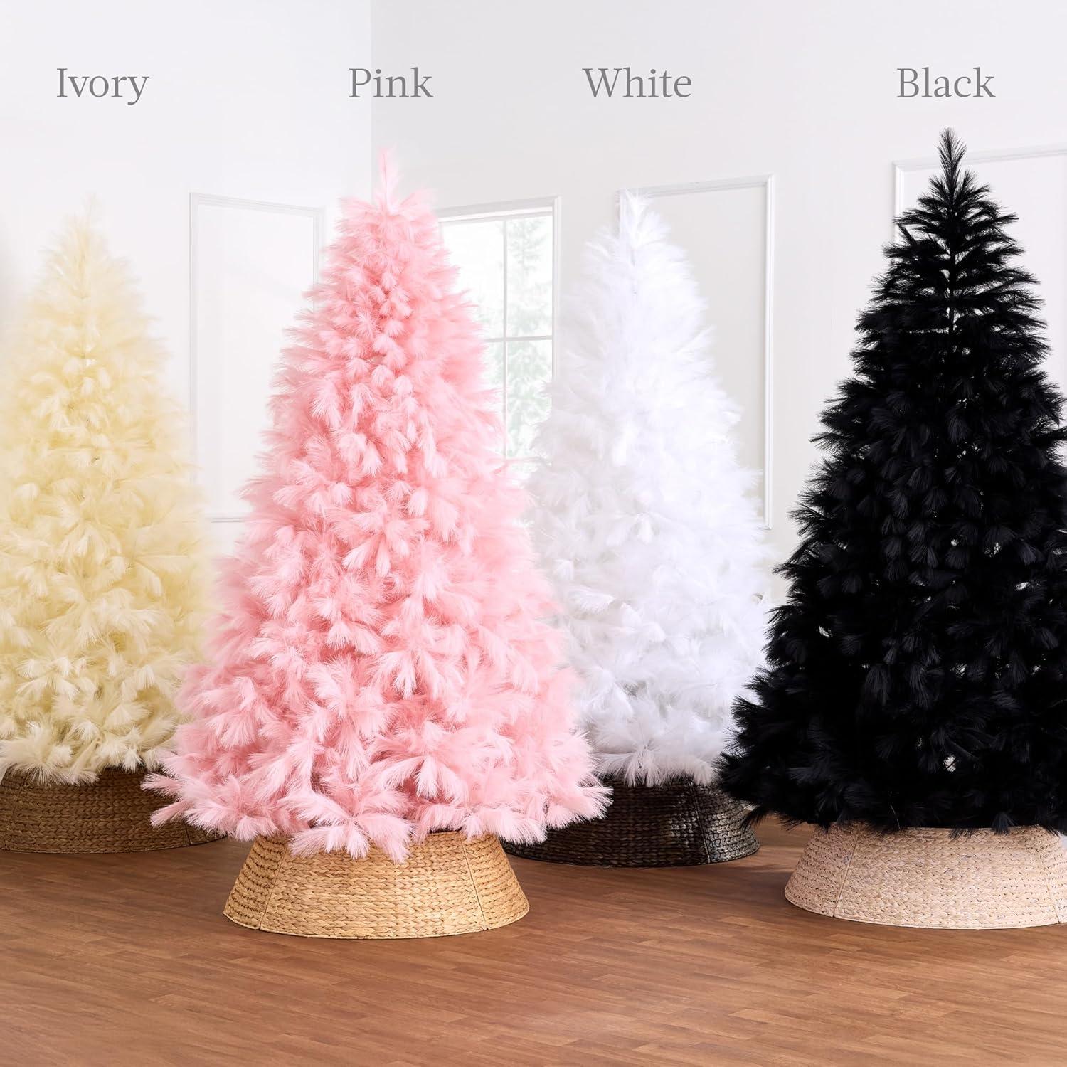 imageBest Choice Products Artificial Ivory Pampas Christmas Tree 75ft Premium Deluxe Unlit Pampas Grass Holiday Dcor Easy Assembly Metal BaseIvory
