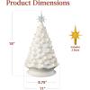 imageBest Choice Product 24in Extra Large Ceramic Christmas Tree PreLit HandPainted Tabletop XL Indoor Holiday Tree 74 Multicolor Bulbs LED Lights  GreenWhite