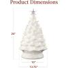 imageBest Choice Product 24in Extra Large Ceramic Christmas Tree PreLit HandPainted Tabletop XL Indoor Holiday Tree 74 Multicolor Bulbs LED Lights  GreenWhite