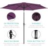 imageBest Choice Products 10ft Market Umbrella Outdoor Sun Shade for Backyard Deck Poolside Table wWoodgrain Pattern Easy Tilt ampamp Crank  Fog GrayAmethyst Purple