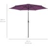 imageBest Choice Products 10ft Market Umbrella Outdoor Sun Shade for Backyard Deck Poolside Table wWoodgrain Pattern Easy Tilt ampamp Crank  Fog GrayAmethyst Purple