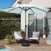 imageBest Choice Products 10ft Market Umbrella Outdoor Sun Shade for Backyard Deck Poolside Table wWoodgrain Pattern Easy Tilt ampamp Crank  Fog GrayBaby Blue