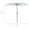 imageBest Choice Products 10ft Market Umbrella Outdoor Sun Shade for Backyard Deck Poolside Table wWoodgrain Pattern Easy Tilt ampamp Crank  Fog GrayBaby Blue