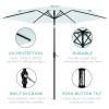 imageBest Choice Products 10ft Market Umbrella Outdoor Sun Shade for Backyard Deck Poolside Table wWoodgrain Pattern Easy Tilt ampamp Crank  Fog GrayBaby Blue