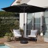 imageBest Choice Products 10ft Market Umbrella Outdoor Sun Shade for Backyard Deck Poolside Table wWoodgrain Pattern Easy Tilt ampamp Crank  Fog GrayBlack