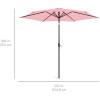 imageBest Choice Products 10ft Market Umbrella Outdoor Sun Shade for Backyard Deck Poolside Table wWoodgrain Pattern Easy Tilt ampamp Crank  Fog GrayCarnation