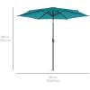 imageBest Choice Products 10ft Market Umbrella Outdoor Sun Shade for Backyard Deck Poolside Table wWoodgrain Pattern Easy Tilt ampamp Crank  Fog GrayCerulean
