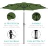 imageBest Choice Products 10ft Market Umbrella Outdoor Sun Shade for Backyard Deck Poolside Table wWoodgrain Pattern Easy Tilt ampamp Crank  Fog GrayFern