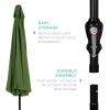 imageBest Choice Products 10ft Market Umbrella Outdoor Sun Shade for Backyard Deck Poolside Table wWoodgrain Pattern Easy Tilt ampamp Crank  Fog GrayFern