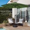 imageBest Choice Products 10ft Market Umbrella Outdoor Sun Shade for Backyard Deck Poolside Table wWoodgrain Pattern Easy Tilt ampamp Crank  Fog GrayFern