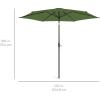 imageBest Choice Products 10ft Market Umbrella Outdoor Sun Shade for Backyard Deck Poolside Table wWoodgrain Pattern Easy Tilt ampamp Crank  Fog GrayFern