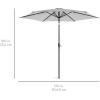 imageBest Choice Products 10ft Market Umbrella Outdoor Sun Shade for Backyard Deck Poolside Table wWoodgrain Pattern Easy Tilt ampamp Crank  Fog GrayFog Gray