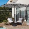 imageBest Choice Products 10ft Market Umbrella Outdoor Sun Shade for Backyard Deck Poolside Table wWoodgrain Pattern Easy Tilt ampamp Crank  Fog GrayFog Gray