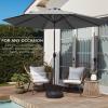 imageBest Choice Products 10ft Market Umbrella Outdoor Sun Shade for Backyard Deck Poolside Table wWoodgrain Pattern Easy Tilt ampamp Crank  Fog GrayGray