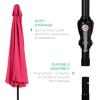imageBest Choice Products 10ft Market Umbrella Outdoor Sun Shade for Backyard Deck Poolside Table wWoodgrain Pattern Easy Tilt ampamp Crank  Fog GrayHot Pink