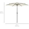 imageBest Choice Products 10ft Market Umbrella Outdoor Sun Shade for Backyard Deck Poolside Table wWoodgrain Pattern Easy Tilt ampamp Crank  Fog GrayIvory