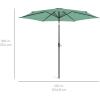 imageBest Choice Products 10ft Market Umbrella Outdoor Sun Shade for Backyard Deck Poolside Table wWoodgrain Pattern Easy Tilt ampamp Crank  Fog GraySeaglass