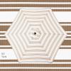 imageBest Choice Products 10ft Market Umbrella Outdoor Sun Shade for Backyard Deck Poolside Table wWoodgrain Pattern Easy Tilt ampamp Crank  Fog GrayStriped Tan