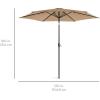 imageBest Choice Products 10ft Market Umbrella Outdoor Sun Shade for Backyard Deck Poolside Table wWoodgrain Pattern Easy Tilt ampamp Crank  Fog GrayTan
