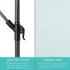 imageBest Choice Products 10ft Solar LED Offset Hanging Market Patio Umbrella for Backyard Poolside Lawn and Garden wEasy Tilt Adjustment Polyester Shade 8 Ribs  TanBaby Blue
