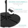 imageBest Choice Products 10ft Solar LED Offset Hanging Market Patio Umbrella for Backyard Poolside Lawn and Garden wEasy Tilt Adjustment Polyester Shade 8 Ribs  TanResort Blue