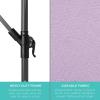imageBest Choice Products 10ft Solar LED Offset Hanging Market Patio Umbrella for Backyard Poolside Lawn and Garden wEasy Tilt Adjustment Polyester Shade 8 Ribs  TanLavender