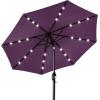 imageBest Choice Products 10ft Solar Polyester LED Lighted Patio Umbrella wTilt Adjustment and UVResistant Fabric  Striped BlackAmethyst Purple