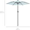 imageBest Choice Products 10ft Solar Polyester LED Lighted Patio Umbrella wTilt Adjustment and UVResistant Fabric  Striped BlackBaby Blue