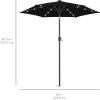 imageBest Choice Products 10ft Solar Polyester LED Lighted Patio Umbrella wTilt Adjustment and UVResistant Fabric  Striped BlackBlack