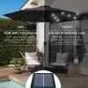 imageBest Choice Products 10ft Solar Polyester LED Lighted Patio Umbrella wTilt Adjustment and UVResistant Fabric  Striped BlackBlack