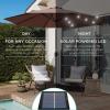 imageBest Choice Products 10ft Solar Polyester LED Lighted Patio Umbrella wTilt Adjustment and UVResistant Fabric  Striped BlackBrown