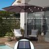 imageBest Choice Products 10ft Solar Polyester LED Lighted Patio Umbrella wTilt Adjustment and UVResistant Fabric  Striped BlackDeep Taupe