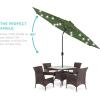 imageBest Choice Products 10ft Solar Polyester LED Lighted Patio Umbrella wTilt Adjustment and UVResistant Fabric  Striped BlackFern