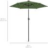 imageBest Choice Products 10ft Solar Polyester LED Lighted Patio Umbrella wTilt Adjustment and UVResistant Fabric  Striped BlackFern