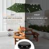 imageBest Choice Products 10ft Solar Polyester LED Lighted Patio Umbrella wTilt Adjustment and UVResistant Fabric  Striped BlackFern