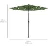 imageBest Choice Products 10ft Solar Polyester LED Lighted Patio Umbrella wTilt Adjustment and UVResistant Fabric  Striped BlackFern