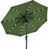 imageBest Choice Products 10ft Solar Polyester LED Lighted Patio Umbrella wTilt Adjustment and UVResistant Fabric  Striped BlackFern
