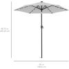 imageBest Choice Products 10ft Solar Polyester LED Lighted Patio Umbrella wTilt Adjustment and UVResistant Fabric  Striped BlackFog Gray