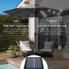 imageBest Choice Products 10ft Solar Polyester LED Lighted Patio Umbrella wTilt Adjustment and UVResistant Fabric  Striped BlackGray