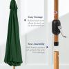 imageBest Choice Products 10ft Solar Polyester LED Lighted Patio Umbrella wTilt Adjustment and UVResistant Fabric  Striped BlackGreen